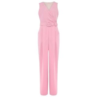 pink tailored jumpsuit