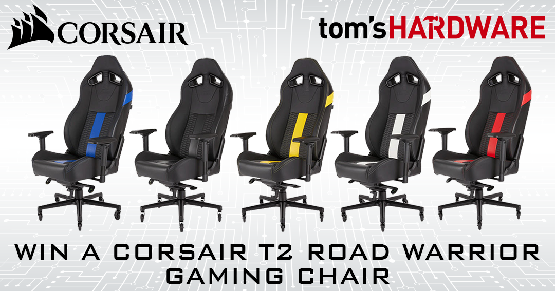 pludselig Arbejdsløs Højttaler Corsair T2 Road Warrior Gaming Chair Giveaway | Tom's Hardware