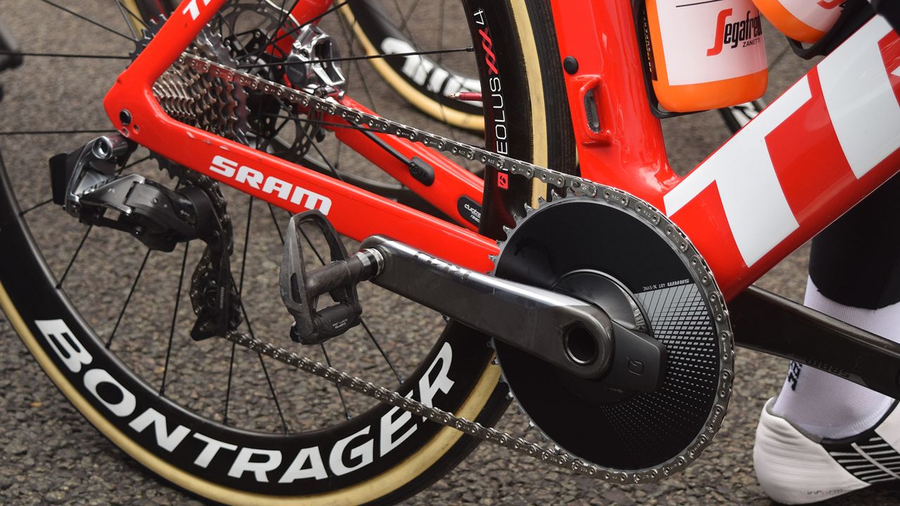 Mads Pedersen (Trek-Segafredo) is racing Omloop Het Nieuwsblad with a 1X drivetrain setup