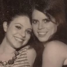 Michelle Trachtenberg and Princess Eugenie pose together in a photobooth