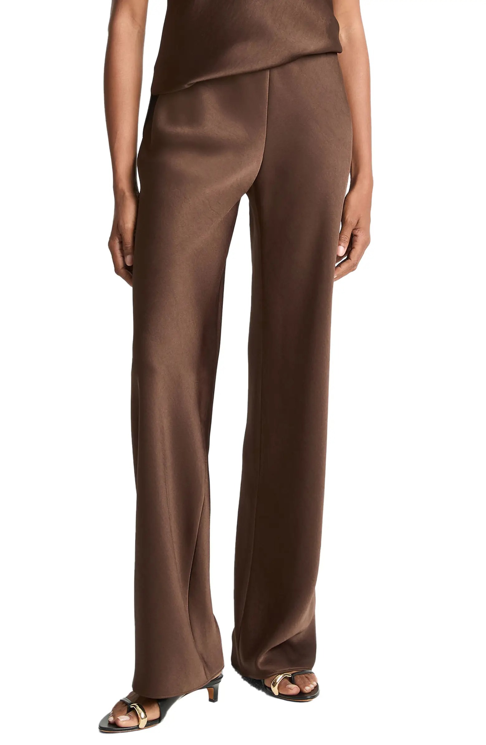 Vince, Fluid High Waist Straight Leg Pants