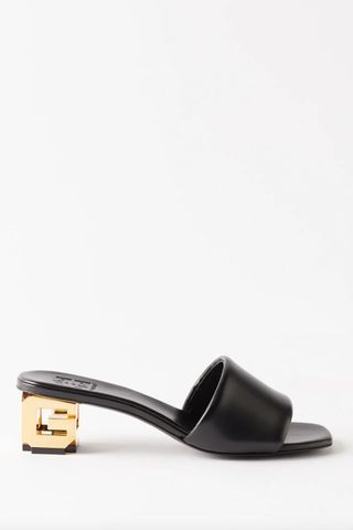 Best mules: Givenchy G Cube 45 leather mule sandals