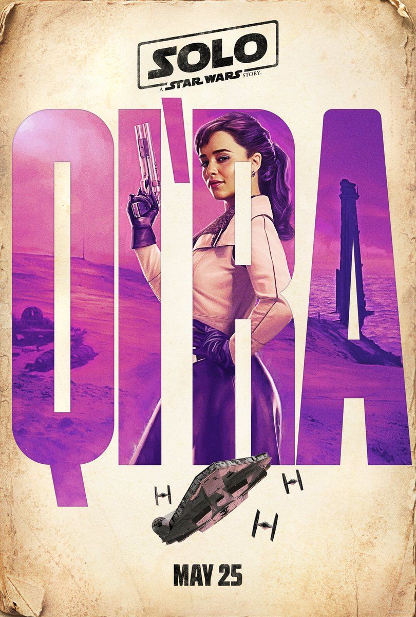 Emilia Clarke's character is introduced via these posters as Qi'Ra