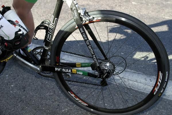 Back of the BMC that Floyd rides