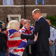 Prince William, Prince of Wales speaks with well wishers after he visits James' Place Newcastle on April 30, 2024 in Newcastle upon Tyne, England. The charity’s new centre in Newcastle, which was opened by the Prince of Wales today, will provide help to men experiencing suicidal crisis in the region.
