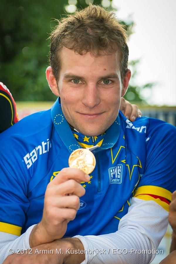 Moritz Milatz (Germany) sports his new European champion's jersey