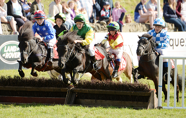 The Shetland Pony Grand National drew an enormous crowd