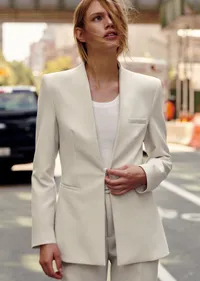 The Lapelless fitted blazer, Was £55.99 Now £25.99 | Zara