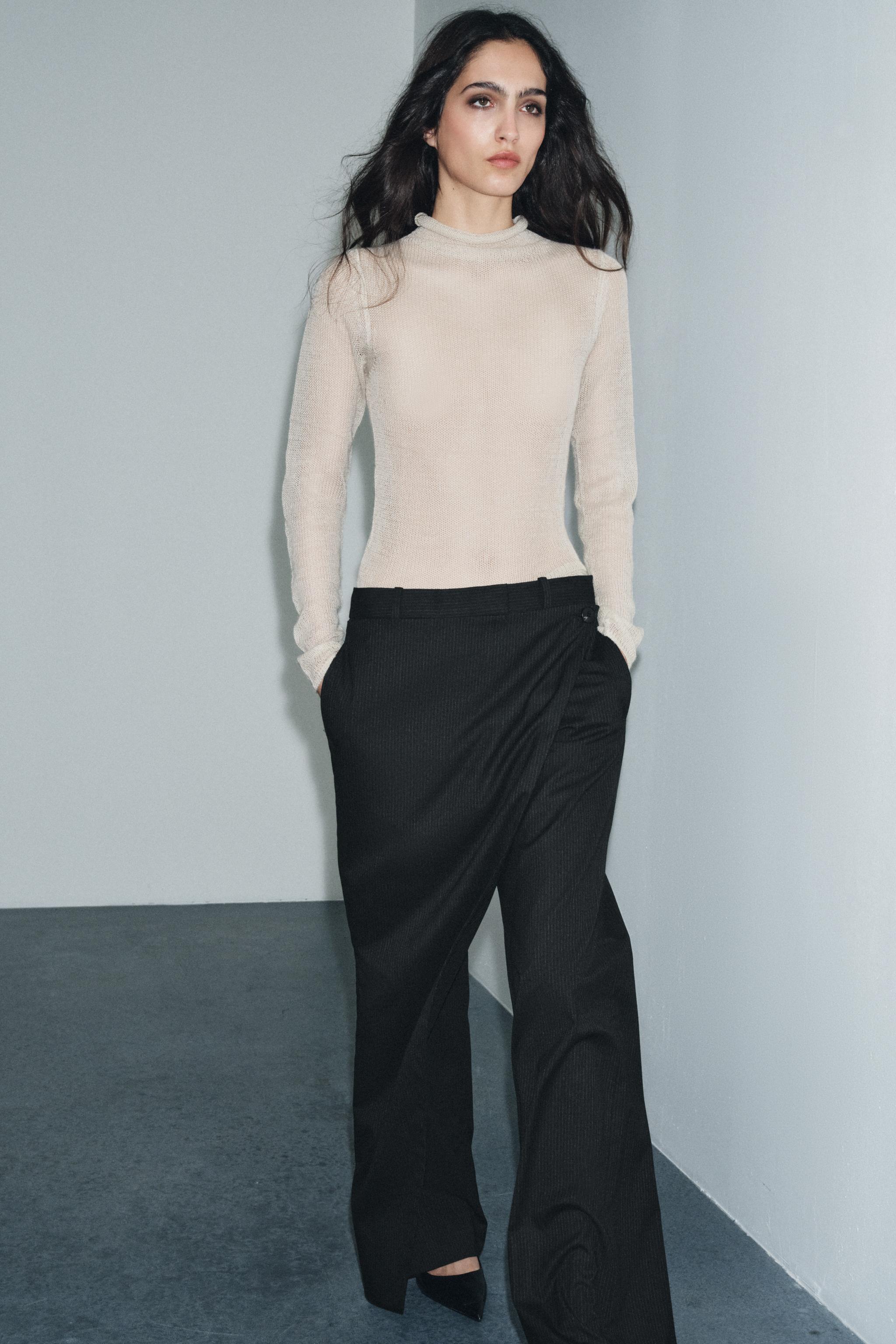 Zw Collection Pinstripe Pareo Trousers