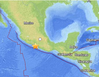 Mexico Earthquake Map - May 8, 2014