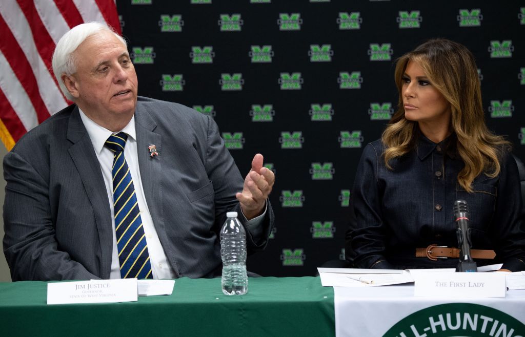 Jim Justice with Melania Trump.