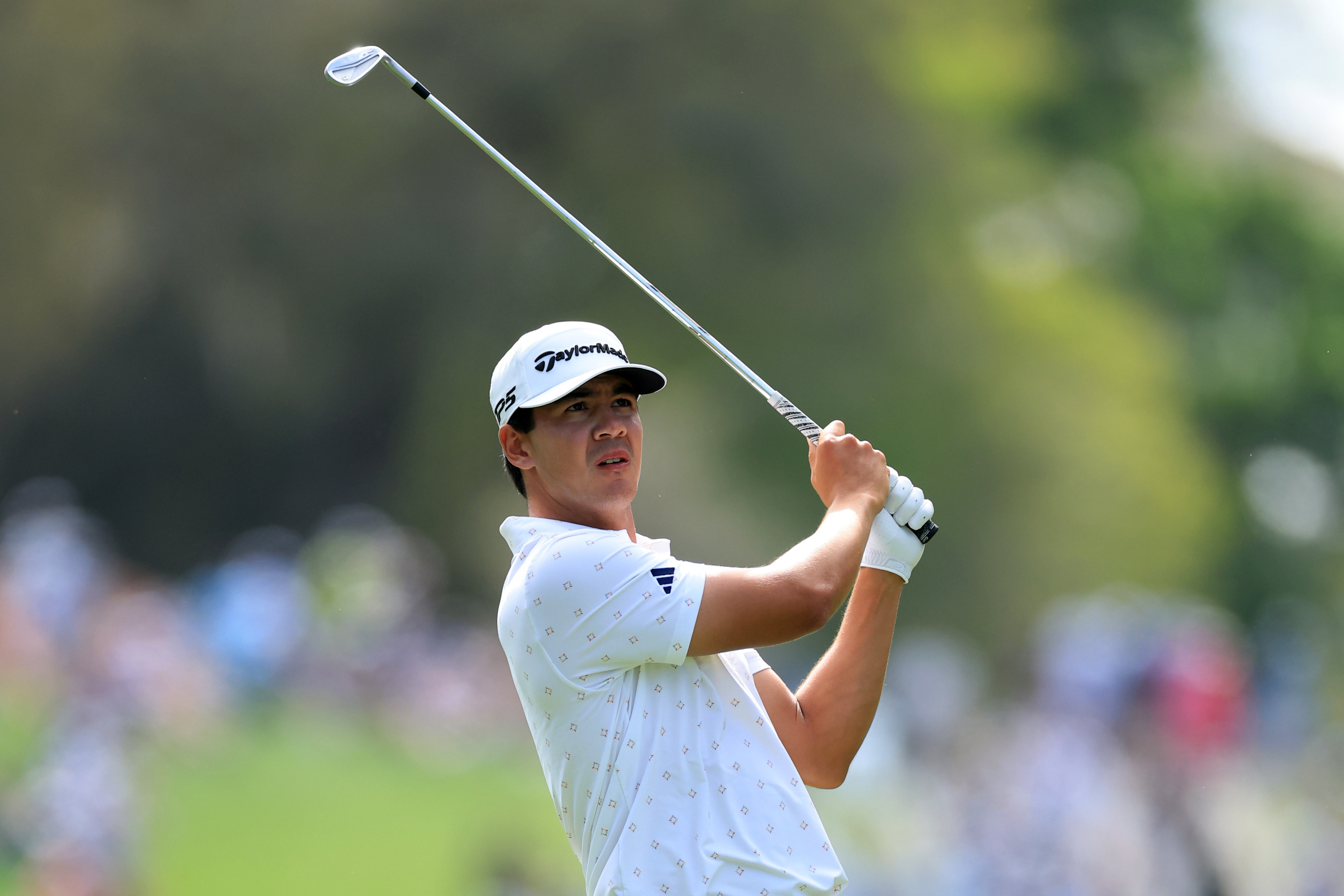 Michael Thorbjornsen hits an iron shot