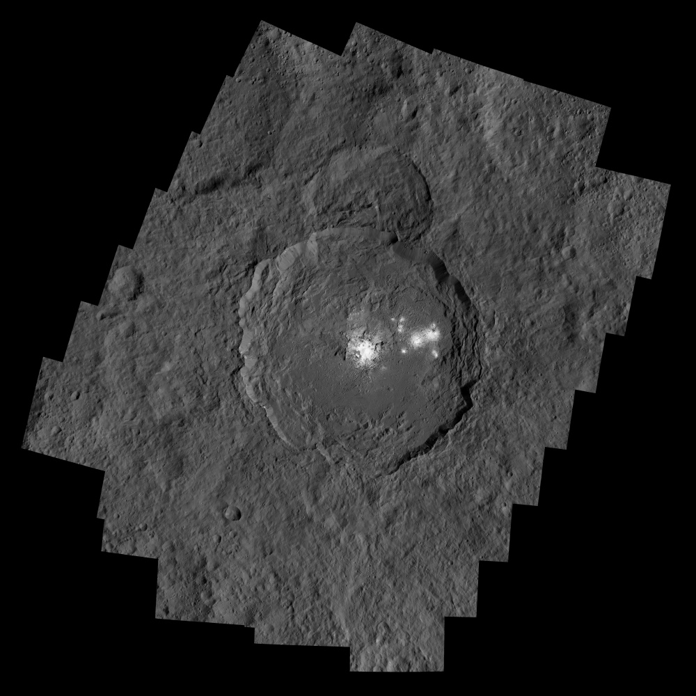 Occator Crater with Ceres&#039; Bright Spots