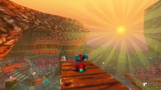 Flynn the dragon looks out at a woodland vista in a screenshot from Cavern of Dreams