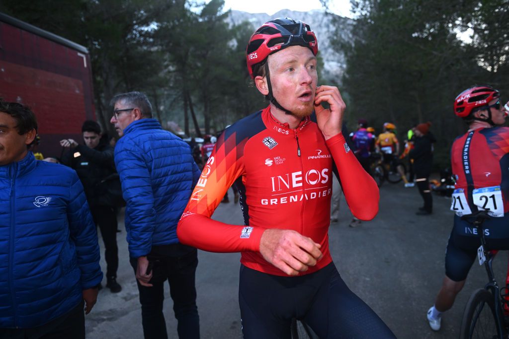 Geoghegan Hart after the finish of stage 2 of the Volta a la Comunitat Valenciana