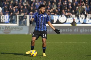 Manchester United target Ederson of Atalanta BC in action during the Serie A TIM match between Atalanta BC and US Lecce at Gewiss Stadium on December 30, 2023 in Bergamo, Italy.