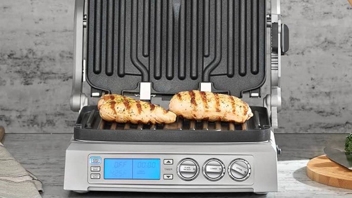 Cuisinart Griddler Elite Panini Press electric Grill griddle top GR-300 LCD Display