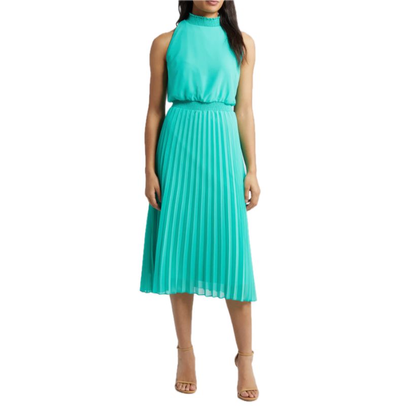 Sam Edelman, Smocked Plissé Midi Dress