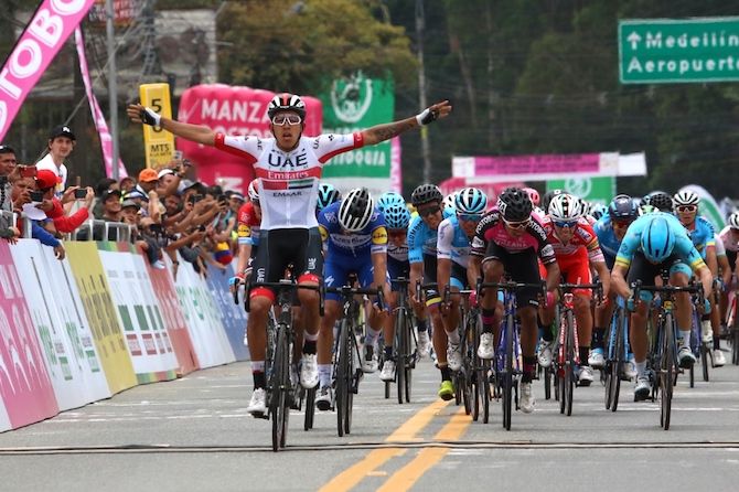 Sebastian Molano (UAE Team Emirates) takes victory on stage 3 of the 2019 Tour Colombia 2.1