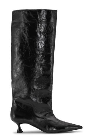 GANNI, Black Soft Slouchy High Shaft Boots