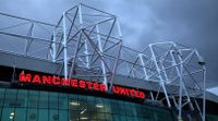 General view of Manchester United's Old Trafford stadium from the outside in October 2023.