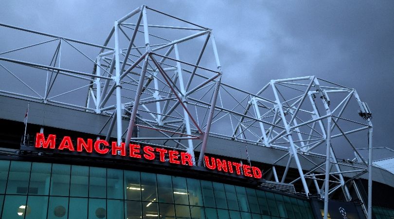 General view of Manchester United&#039;s Old Trafford stadium from the outside in October 2023.