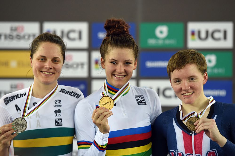 Chloe Dygert wins individual pursuit world title in Hong Kong 2017