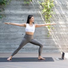 woman doing yoga