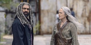 Carol and Ezekiel in The Walking Dead.