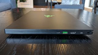 Close-up of the ports on the right-hand side of the Razer Blade 15 (2018)