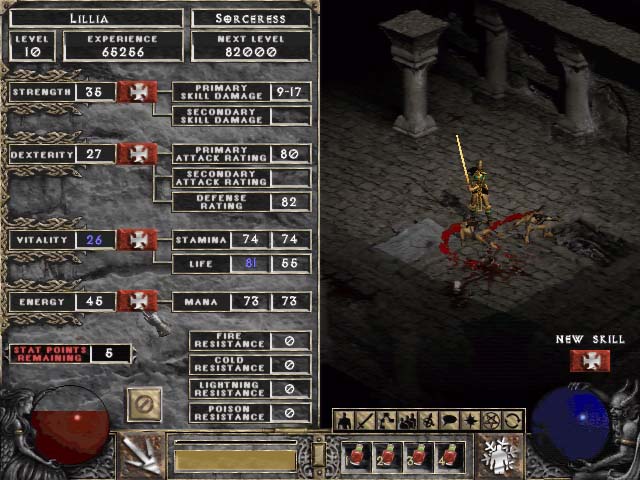 Diablo 2 menu view