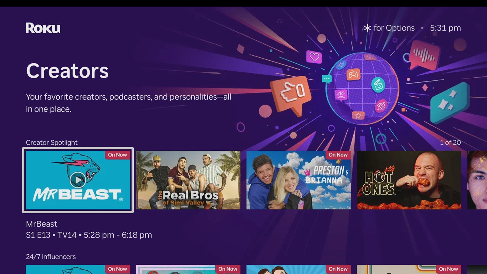 Roku Creator hub