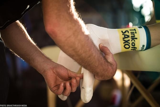 Tinkoff-Saxo gets Specialized Body Geometry Fit