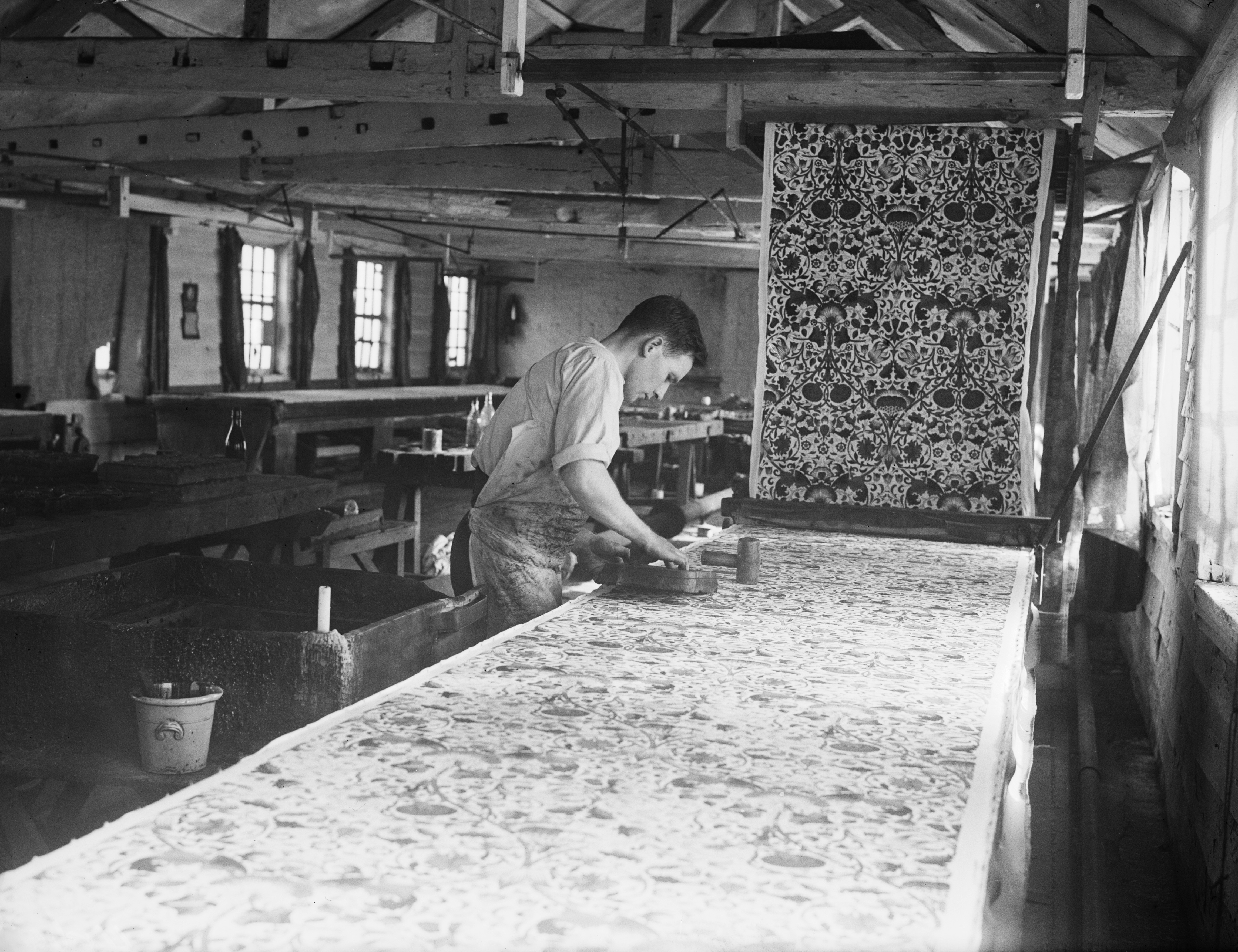 Calico printing at the Morris &amp;amp; Co. workshop