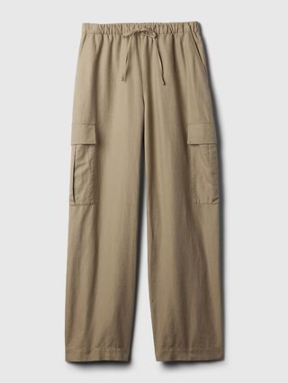 Linen-Cotton Pull-On Cargo Pants