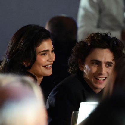 Timothée Chalamet and Kylie Jenner attend a 2023 Innovator Awards dinner 