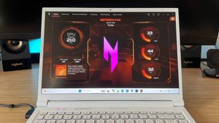 Nitro Sense software running on Acer Nitro V 14 gaming laptop