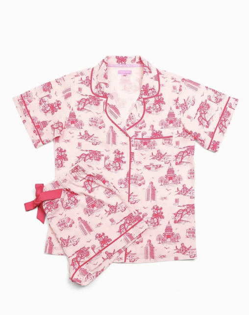 Austin Toile Pajama Shorts Set