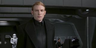 Domhnall Gleeson as Hux in Star Wars: The Last Jedi
