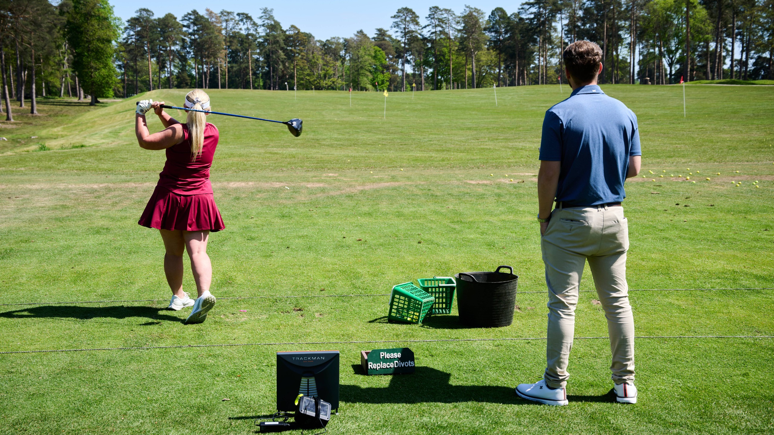 Carly Cummins at a PXG club fitting session