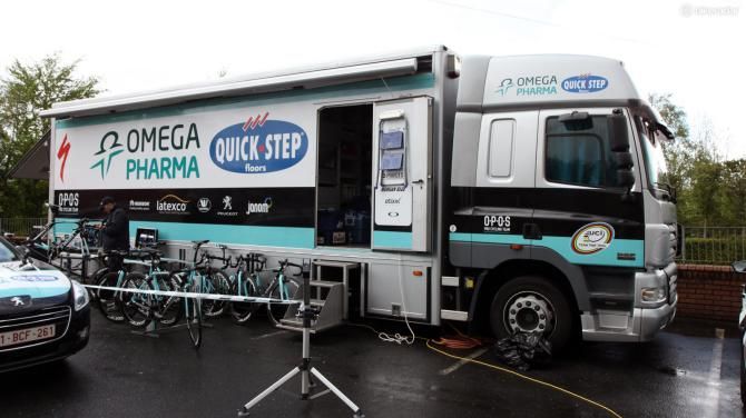 Many teams also employ box trucks for the mechanics and soigneurs. They're remarkably spacious and incredibly useful. Team staff can basically live out of these things
