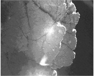 Philae Lander's View of 'Perihelion Cliff' on Comet Surface 