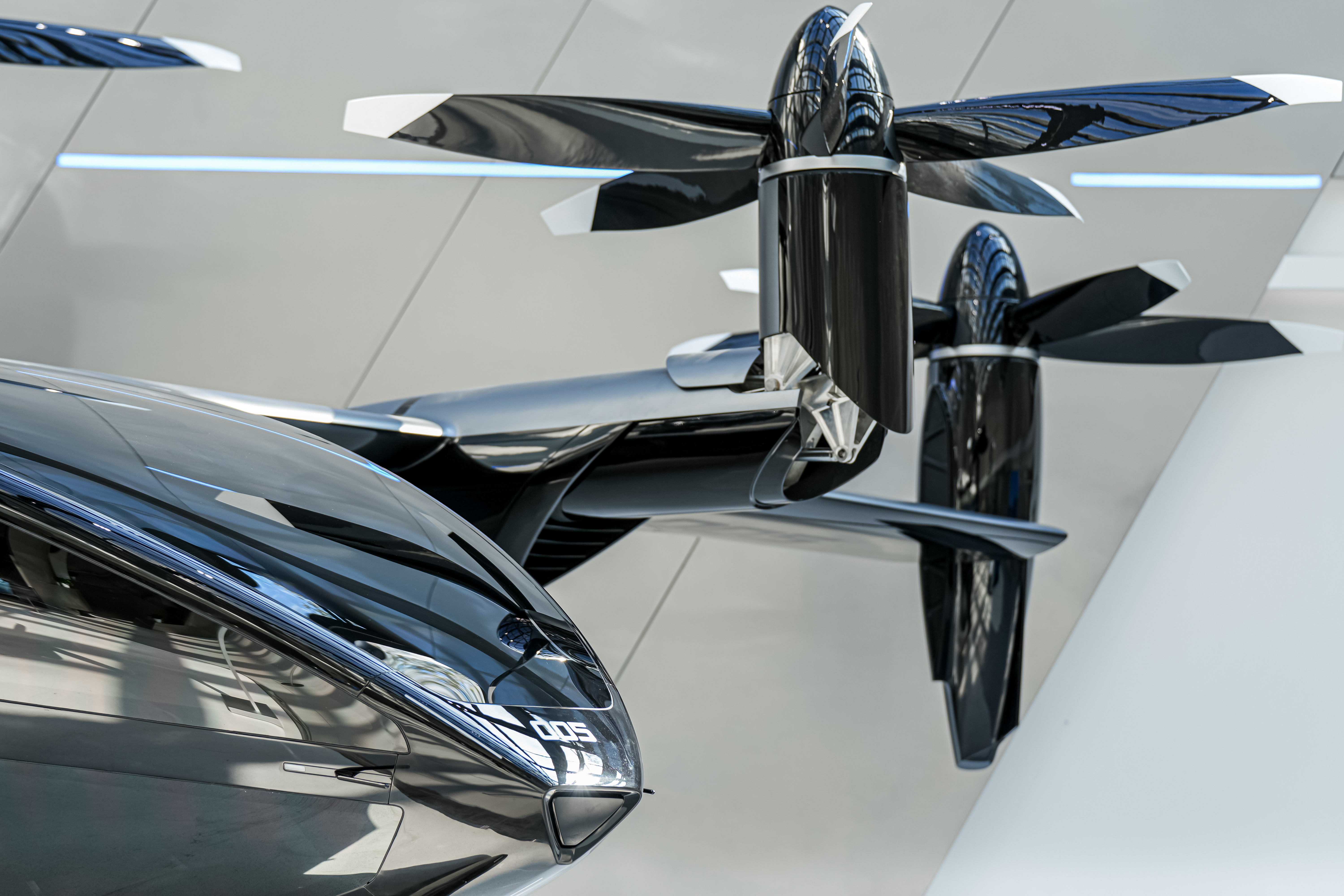 Xpeng A868 multirotor aircraft motor close up