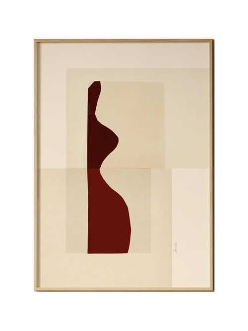 Original Abstract Collage Work - Red