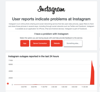 DownDetector outage for Instagram