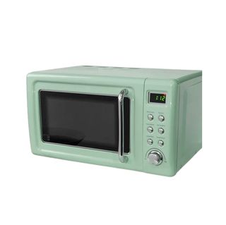 Dunelm Retro green microwave