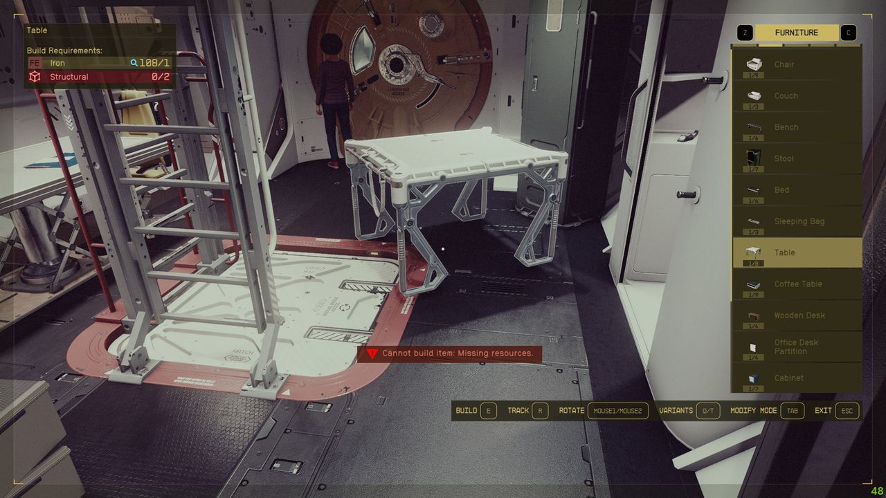 Starfield decorate ship interior