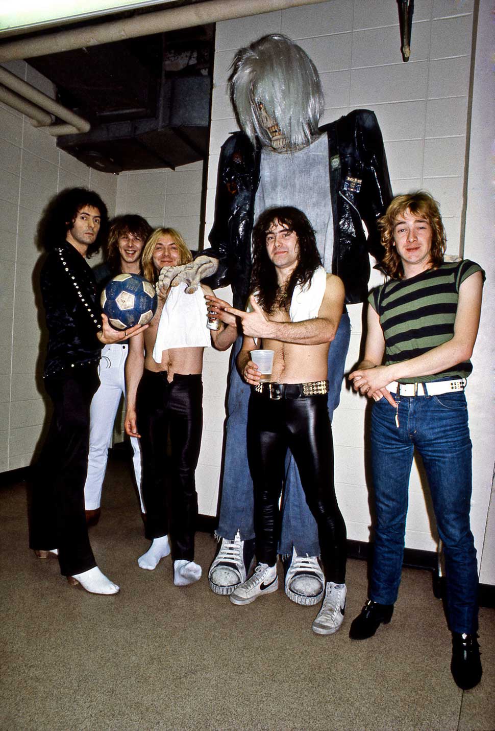 Iron Maiden backstage with Ritchie Blackmore