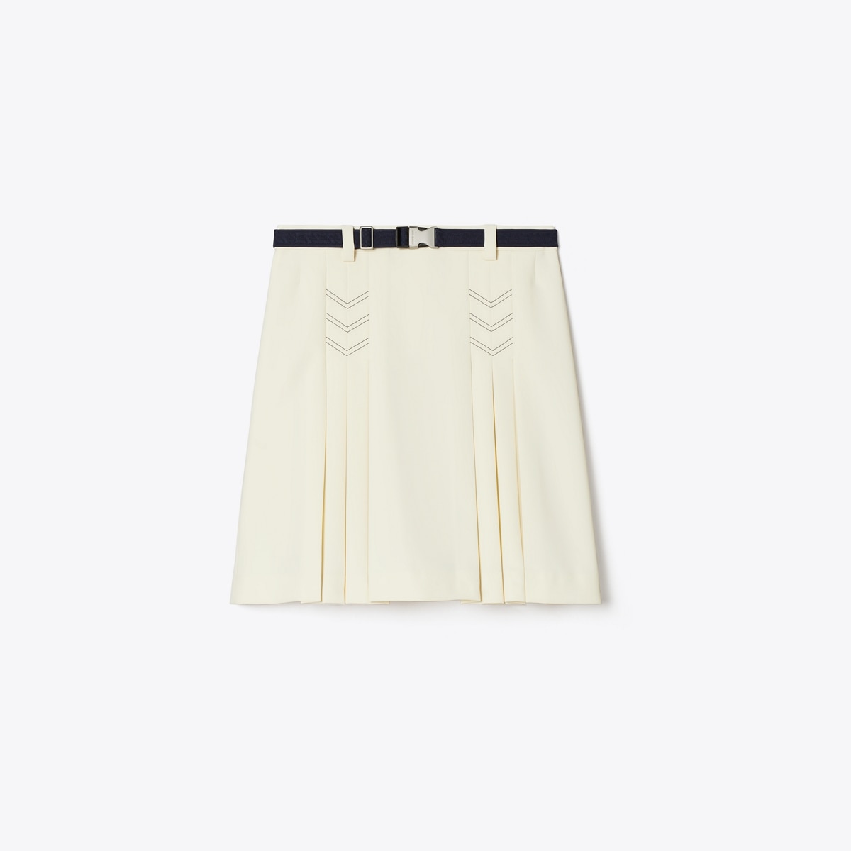 Pleated Stretch Golf Skirt in White, Size 8