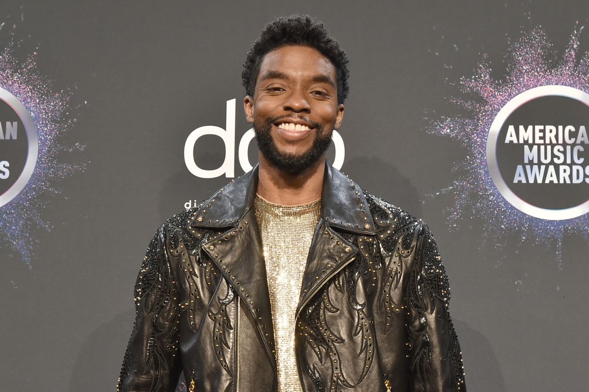 Chadwick Boseman attends the 47th Annual American Music Awards® - Press Room at Microsoft Theater on Nov. 24, 2019 in Los Angeles, California.